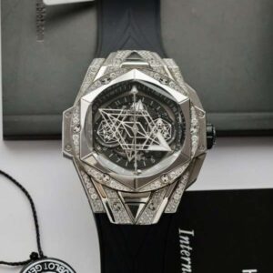 Hublot Big Bang Sang Bleu II Clone Watch Black HB Factory 44mm