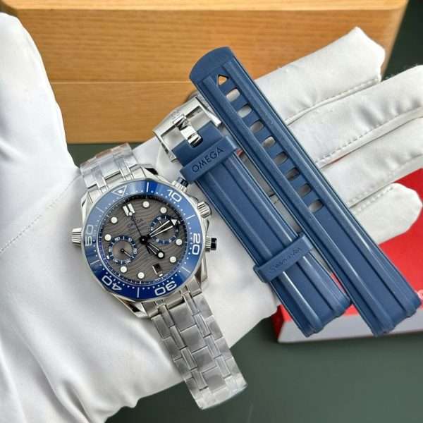Omega Best Copies Watch Seamaster Diver 300M Chronograph Dial Gray N1 Factory 44mm