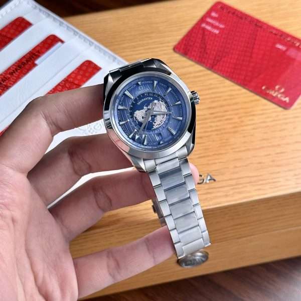 Omega Seamaster Aqua Terra Worldtimer Dial Blue Replica Watch VS Factory 43mm