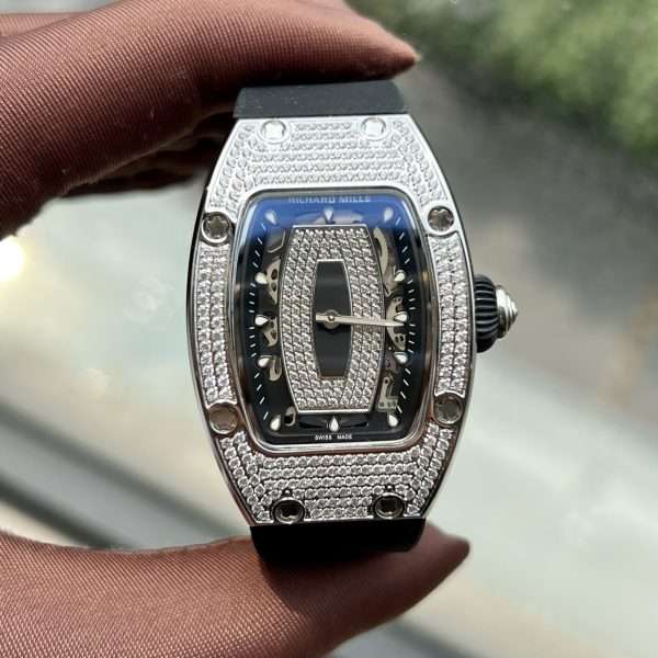 Richard Mille Replica 11 Watch RM007 Women’s with Stone Rubber Strap 36mm