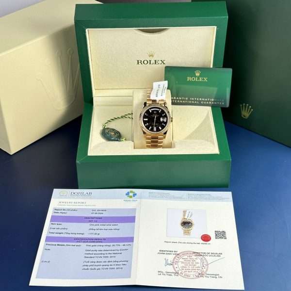 Rolex Gold-Plated Day-Date 228235 Lava Stone Dial GM Factory 178 Grams 40mm
