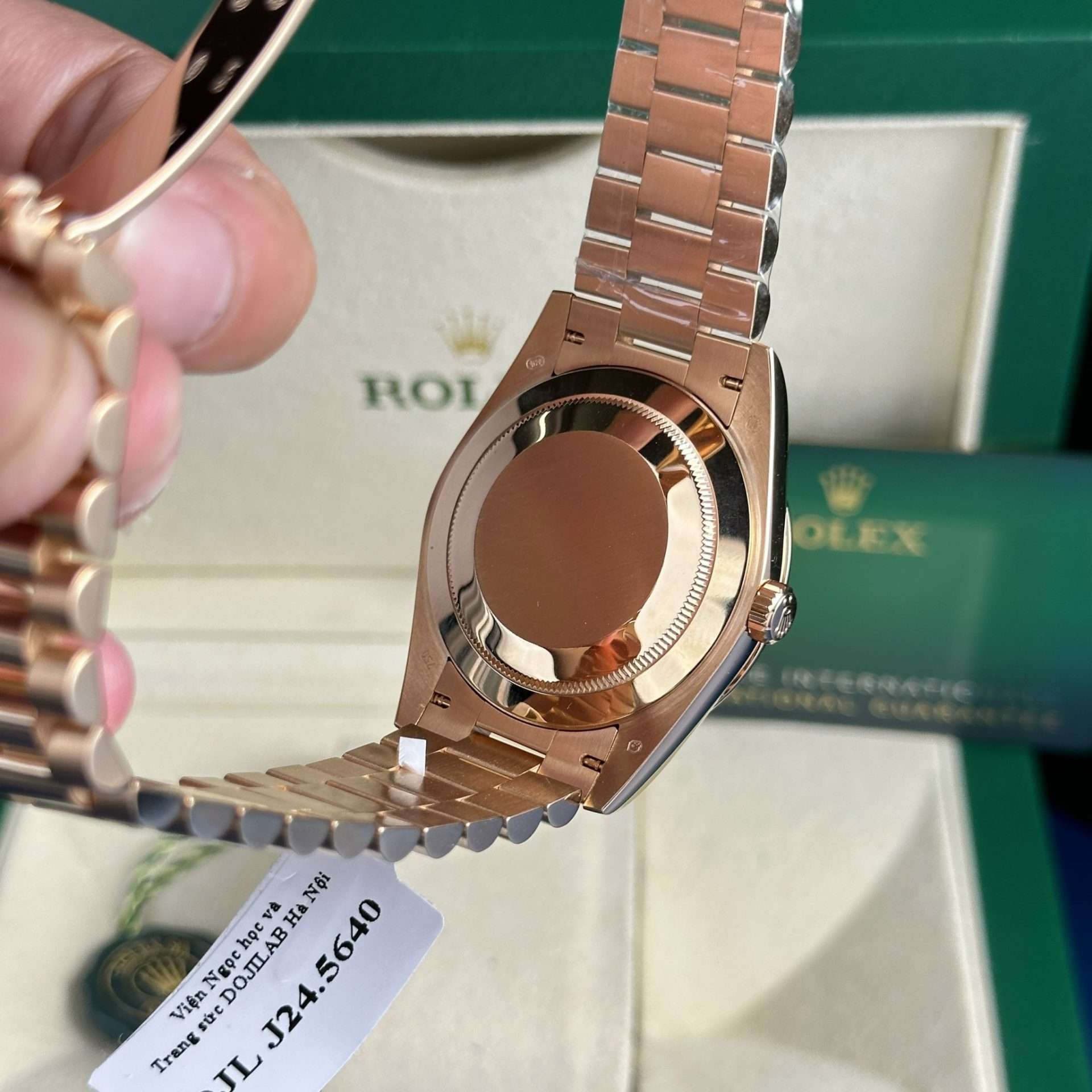Rolex Replica 11 Watch 18K Gold Wrapped Day-Date 228235 Brown Dial 178 Gram GM Factory 40mm - Image 5