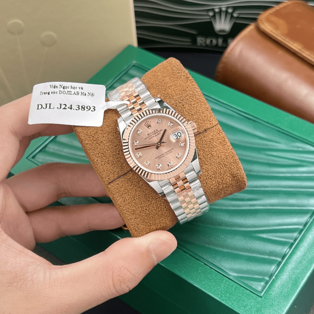 Rolex DateJust 18K Rose Gold Women's Pink Dial GM Factory 31mm