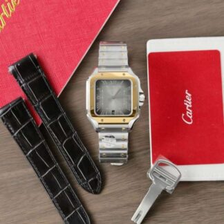 Cartier Santos CRW2SA0030 Replica Watch Gray Dial BV Factory 39.8mm