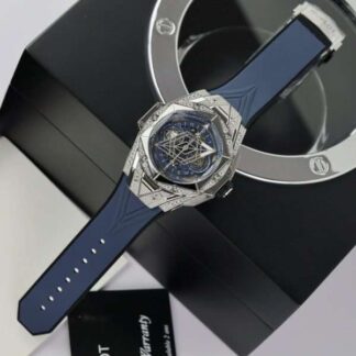 Hublot Big Bang Sang Bleu II Fake Watch Blue HB Factory 44mm