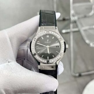 Hublot Classic Fusion Best Replica Watch Diamonds Grey HB Factory 38mm