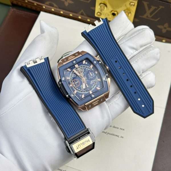 Hublot Spirit Of Big Bang Best Replica 11 Watch Bezel Ceramic Blue BBF Factory 42mm