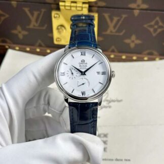 Omega Replica Watch De Ville Prestige Power Reserve White Dial 39.5mm