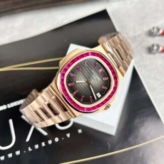 Patek Philippe Nautilus 5723 Gray Dial With Red Ruby Replica 1:1 Watch 40mm