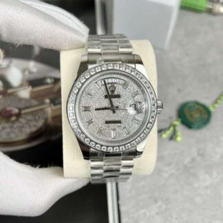 Rolex Day-Date Best Replica Watch Full Swarovski Crystal 40mm