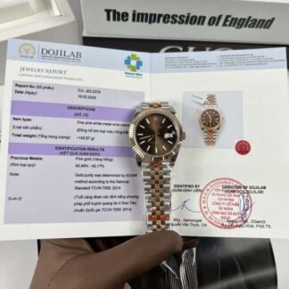 Rolex Rep 11 DateJust Men’s Chocolate Dial 18K Rose Gold GM Factory 41mm