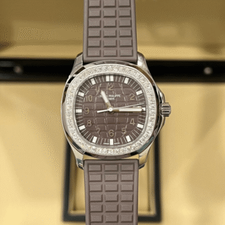 Patek Philippe Aquanaut 5067 Replica 1:1 Watch Gray With Diamonds Bezel PPF 35.6mm